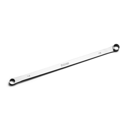 Capri Tools 14 mm x 15 mm 0-Degree Offset Extra-Long Box End Wrench CP11800-1415